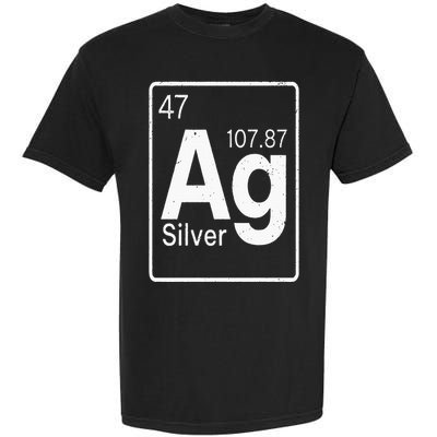 Silver Chemical Ag Symbol Periodic Table of Elements Present Garment-Dyed Heavyweight T-Shirt