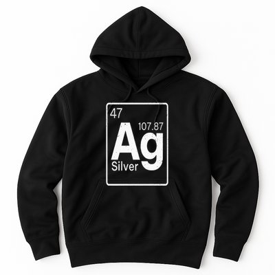 Silver Chemical Ag Symbol Periodic Table of Elements Present Hoodie