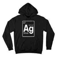 Silver Chemical Ag Symbol Periodic Table of Elements Present Hoodie