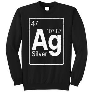 Silver Chemical Ag Symbol Periodic Table of Elements Present Sweatshirt