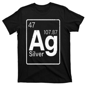 Silver Chemical Ag Symbol Periodic Table of Elements Present T-Shirt