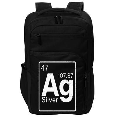 Silver Chemical Ag Symbol Periodic Table of Elements Present Impact Tech Backpack