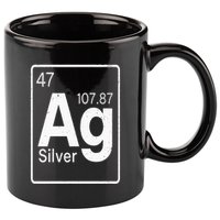Silver Chemical Ag Symbol Periodic Table of Elements Present 11oz C Handle Ceramic Mug