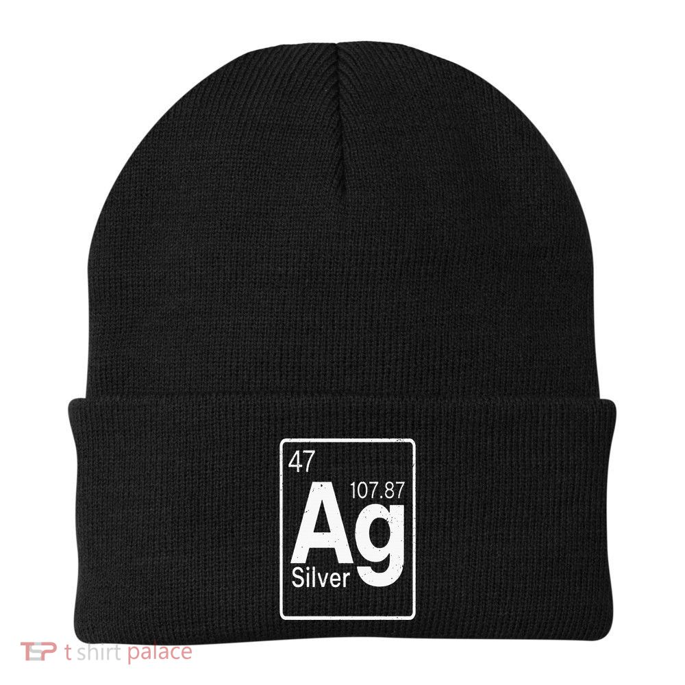 Silver Chemical Ag Symbol Periodic Table of Elements Present Beanie