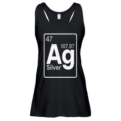 Silver Chemical Ag Symbol Periodic Table of Elements Present Ladies Essential Flowy Tank