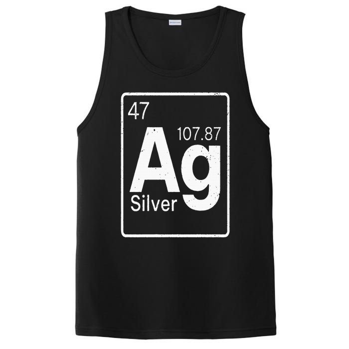 Silver Chemical Ag Symbol Periodic Table of Elements Present PosiCharge Competitor Tank