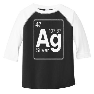 Silver Chemical Ag Symbol Periodic Table of Elements Present Toddler Fine Jersey T-Shirt