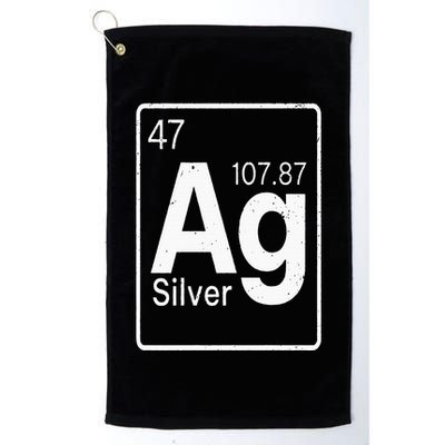 Silver Chemical Ag Symbol Periodic Table of Elements Present Golf Towel