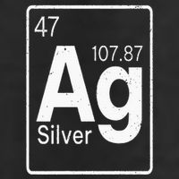 Silver Chemical Ag Symbol Periodic Table of Elements Present Golf Towel
