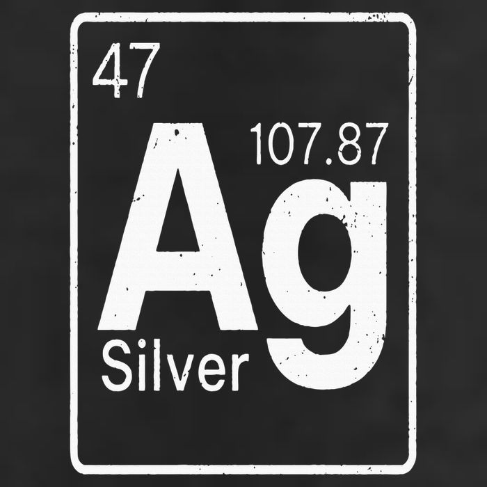 Silver Chemical Ag Symbol Periodic Table of Elements Present Golf Towel