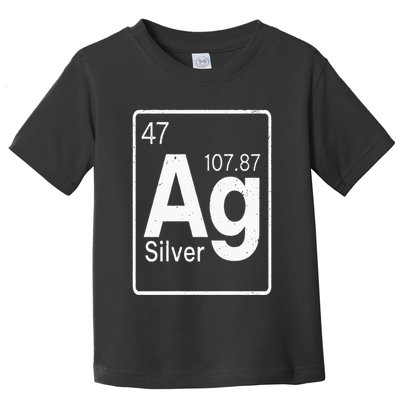 Silver Chemical Ag Symbol Periodic Table of Elements Present Toddler T-Shirt