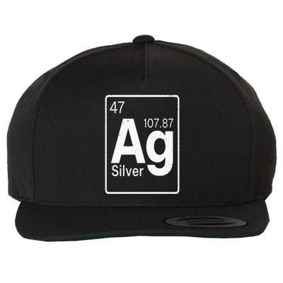 Silver Chemical Ag Symbol Periodic Table of Elements Present Wool Snapback Cap
