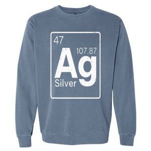 Silver Chemical Ag Symbol Periodic Table of Elements Present Garment-Dyed Sweatshirt