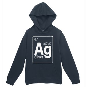 Silver Chemical Ag Symbol Periodic Table of Elements Present Urban Pullover Hoodie