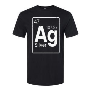 Silver Chemical Ag Symbol Periodic Table of Elements Present Softstyle CVC T-Shirt