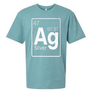 Silver Chemical Ag Symbol Periodic Table of Elements Present Sueded Cloud Jersey T-Shirt