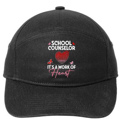 School Counselor Appreciation Gifts Valentine's Day School 7-Panel Snapback Hat