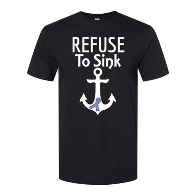 Stomach Cancer Awareness Refuse To Sink Fighter Gift Softstyle® CVC T-Shirt