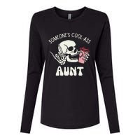 Someone's Cool Ass Aunt Cool Auntie Club Skull Skeleton Womens Cotton Relaxed Long Sleeve T-Shirt