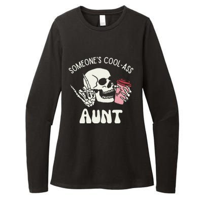 Someone's Cool Ass Aunt Cool Auntie Club Skull Skeleton Womens CVC Long Sleeve Shirt