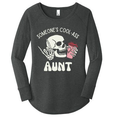 Someone's Cool Ass Aunt Cool Auntie Club Skull Skeleton Women's Perfect Tri Tunic Long Sleeve Shirt