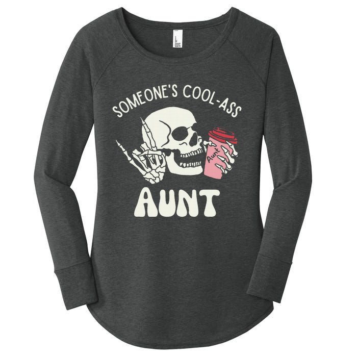 Someone's Cool Ass Aunt Cool Auntie Club Skull Skeleton Women's Perfect Tri Tunic Long Sleeve Shirt