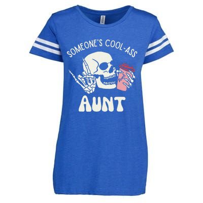 Someone's Cool Ass Aunt Cool Auntie Club Skull Skeleton Enza Ladies Jersey Football T-Shirt