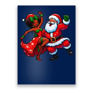 Santa Claus And Mrs Claus Dance African American Xmas Pajama Poster