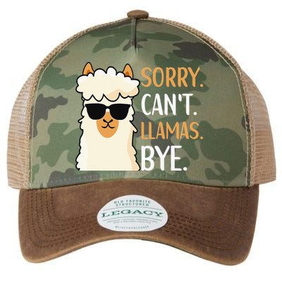 Sorry Can't Alpacas Bye LLama Apparel Legacy Tie Dye Trucker Hat