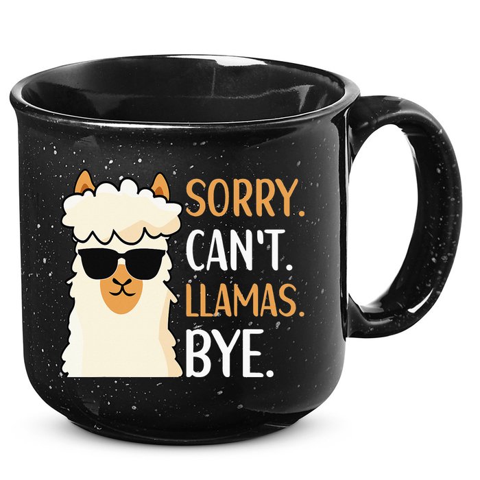 Sorry Can't Alpacas Bye LLama Apparel 15oz Campfire Ceramic Mug