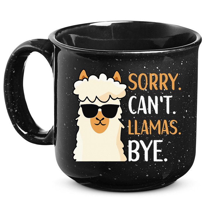 Sorry Can't Alpacas Bye LLama Apparel 15oz Campfire Ceramic Mug