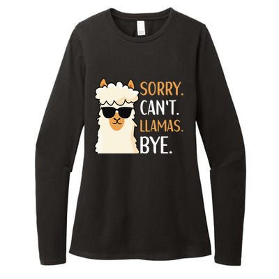 Sorry Can't Alpacas Bye LLama Apparel Womens CVC Long Sleeve Shirt