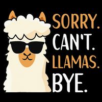 Sorry Can't Alpacas Bye LLama Apparel Cropped Pullover Crew