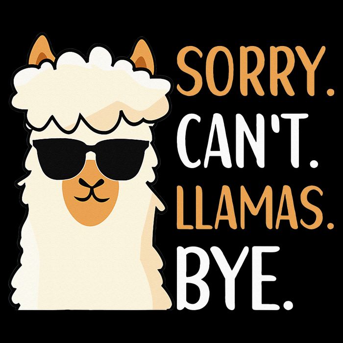 Sorry Can't Alpacas Bye LLama Apparel Cropped Pullover Crew