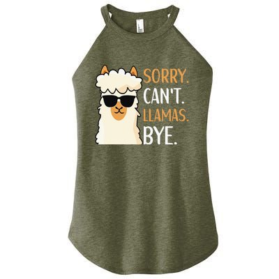 Sorry Can't Alpacas Bye LLama Apparel Women's Perfect Tri Rocker Tank