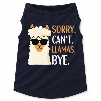 Sorry Can't Alpacas Bye LLama Apparel Doggie Tank
