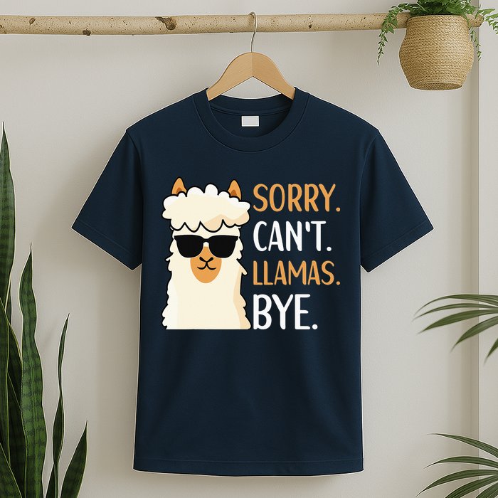 Sorry Can't Alpacas Bye LLama Apparel T-Shirt