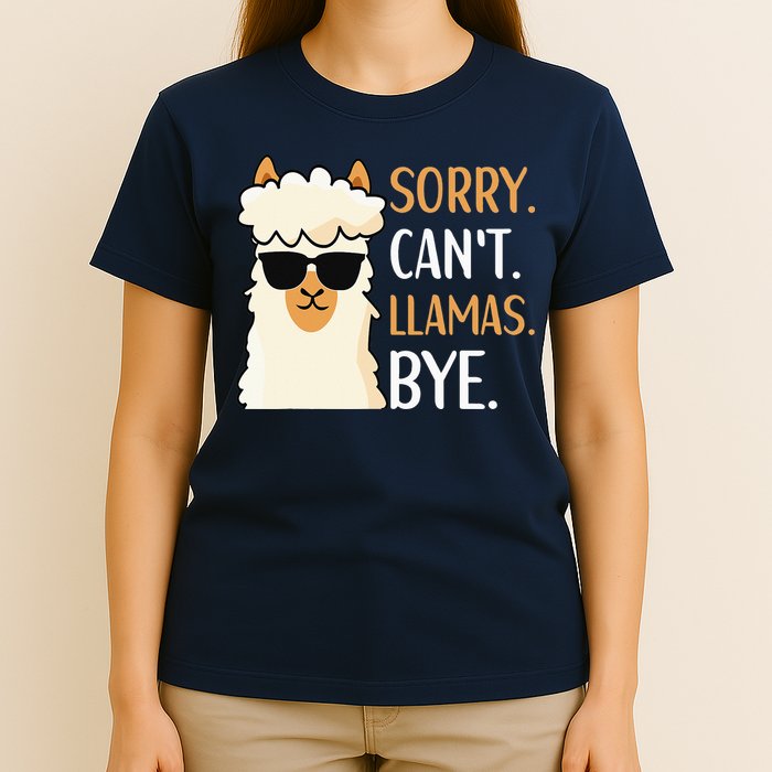 Sorry Can't Alpacas Bye LLama Apparel T-Shirt