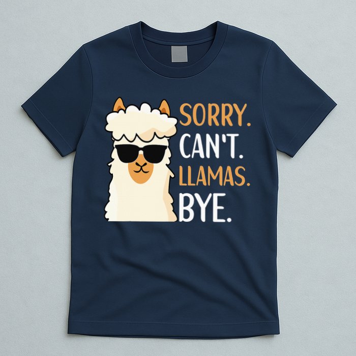 Sorry Can't Alpacas Bye LLama Apparel T-Shirt