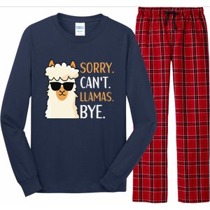 Sorry Can't Alpacas Bye LLama Apparel Long Sleeve Pajama Set