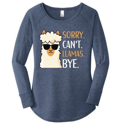 Sorry Can't Alpacas Bye LLama Apparel Women's Perfect Tri Tunic Long Sleeve Shirt