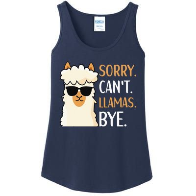 Sorry Can't Alpacas Bye LLama Apparel Ladies Essential Tank