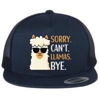 Sorry Can't Alpacas Bye LLama Apparel Flat Bill Trucker Hat