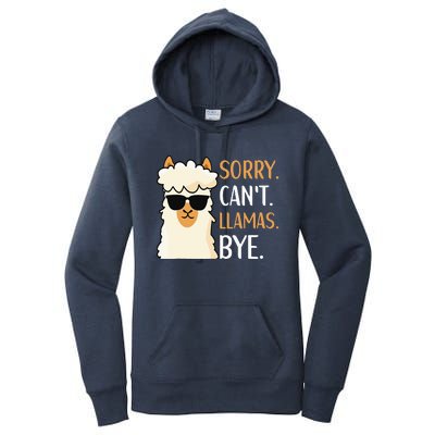 Sorry Can't Alpacas Bye LLama Apparel Women's Pullover Hoodie