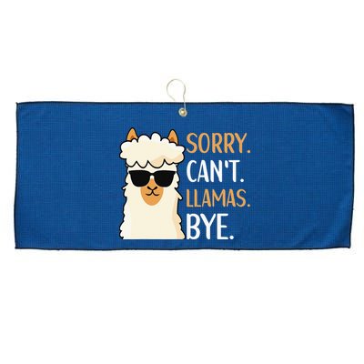 Sorry Can't Alpacas Bye LLama Apparel Large Microfiber Waffle Golf Towel