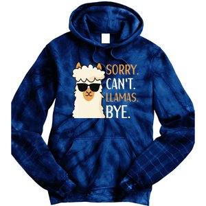 Sorry Can't Alpacas Bye LLama Apparel Tie Dye Hoodie