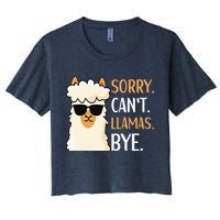 Sorry Can't Alpacas Bye LLama Apparel Crop Top