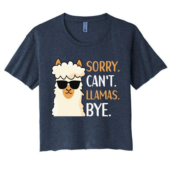 Sorry Can't Alpacas Bye LLama Apparel Crop Top