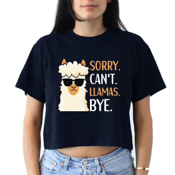 Sorry Can't Alpacas Bye LLama Apparel Crop Top