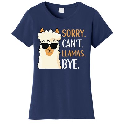 Sorry Can't Alpacas Bye LLama Apparel Women's T-Shirt